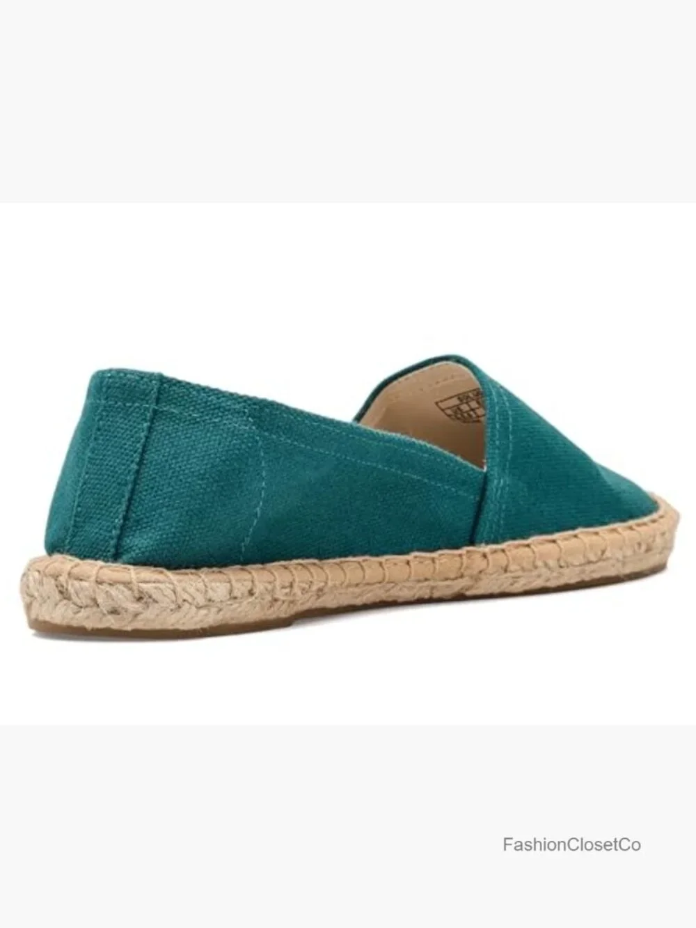 Espadrille Slip-On Flats with Jute Sole Breathable Flexible Cushioned